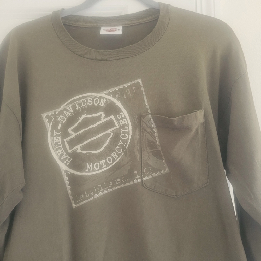 Harley-Davidson Brown Long Sleeve Cherokee North Carolina Shirt